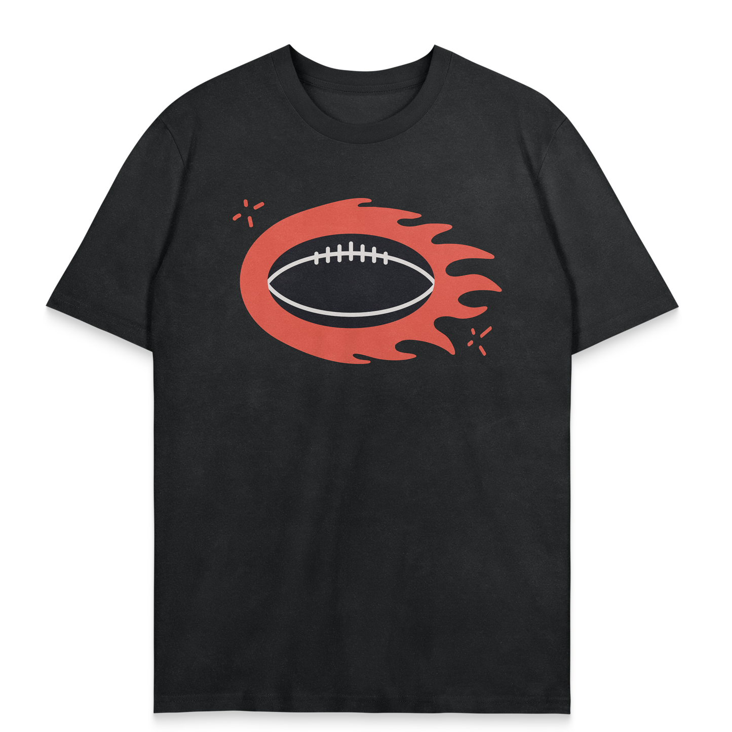 T-shirt Rugby Explosif – Ballon en Feu