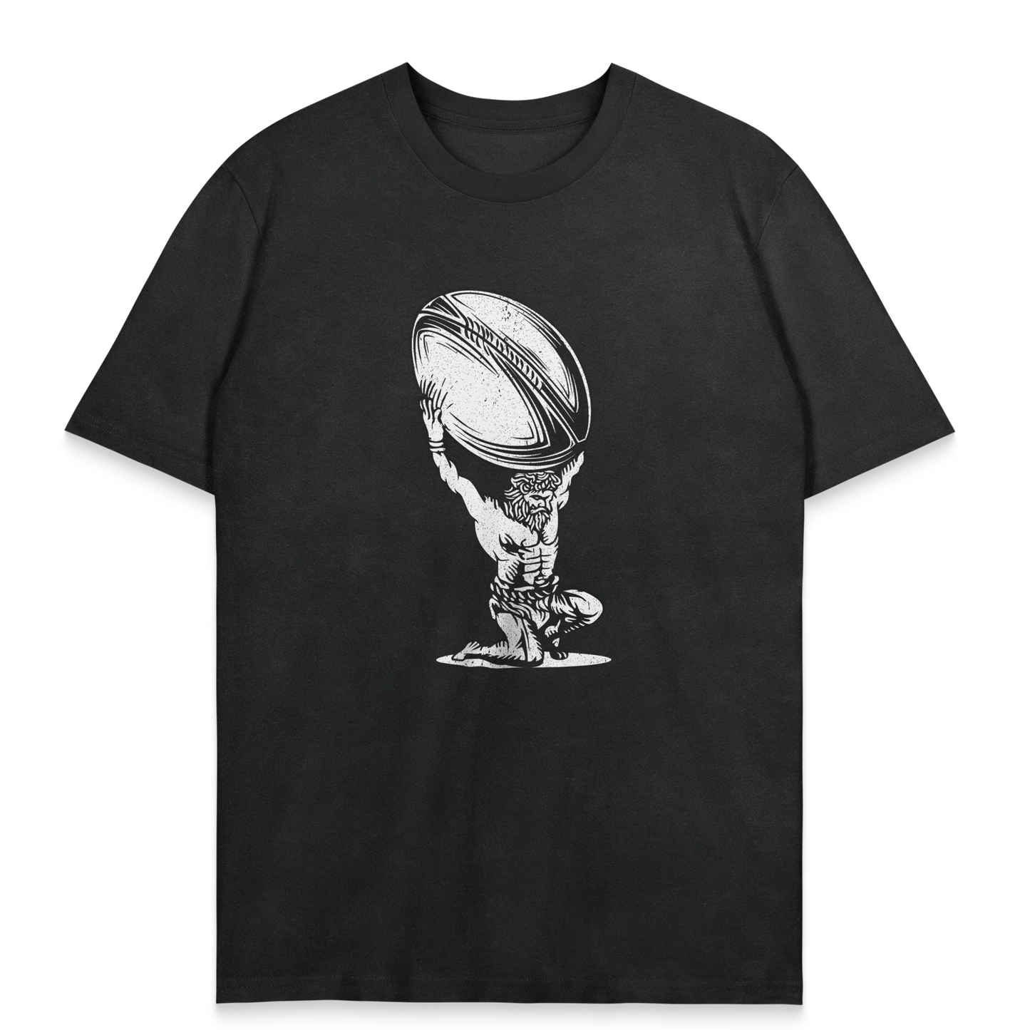 Mythologisches Rugby-T-Shirt – Atlas des ovalen Balls