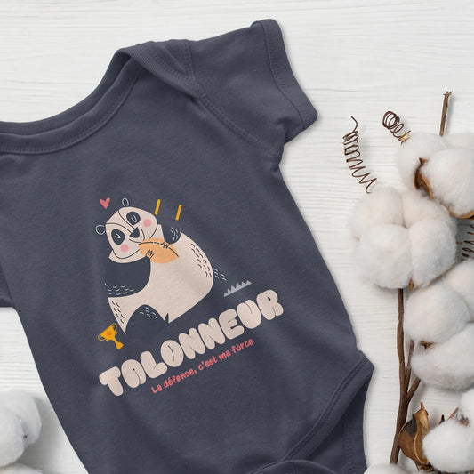Body bébé talonneur panda – rugby et douceur-Garçon bien vêtu