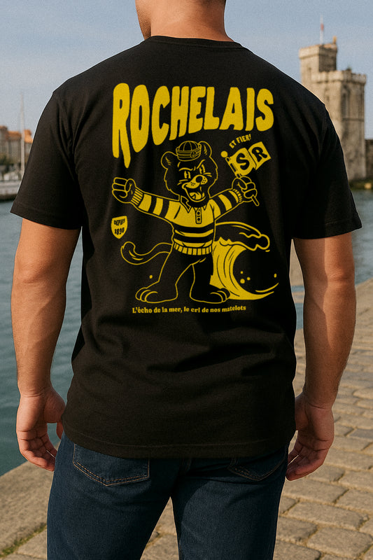 T-shirt Rugby La Rochelle – Stade Rochelais, Fierté Maritime-Garçon bien vêtu