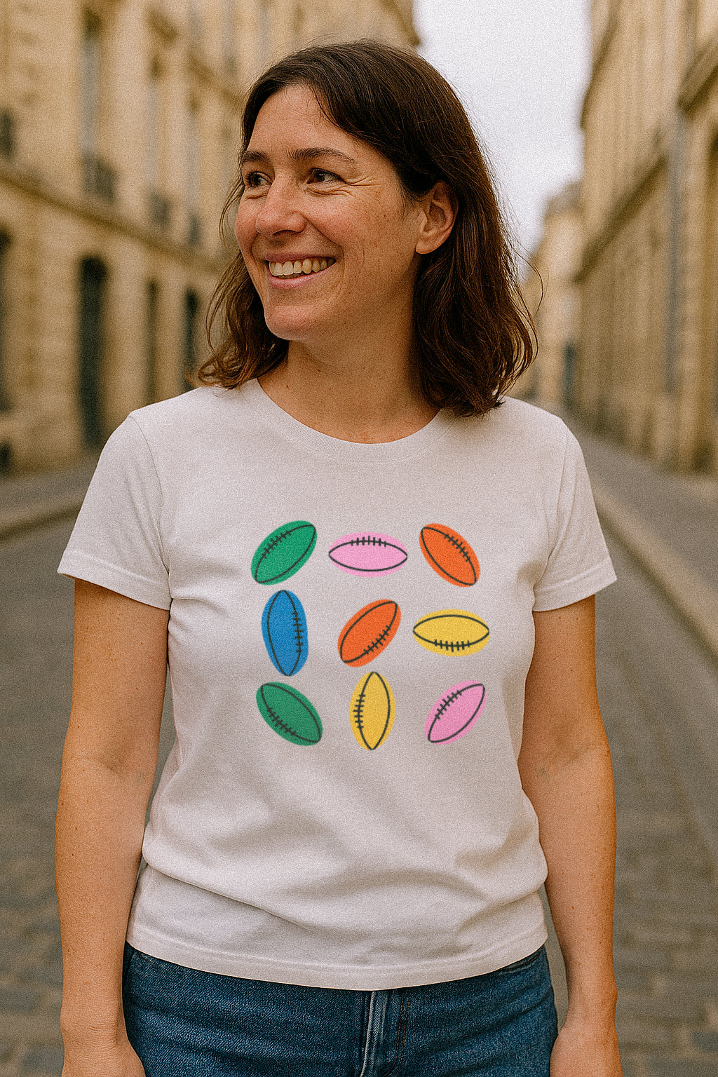 T-shirt Rugby Lifestyle – Ballons en Couleurs-Garçon bien vêtu