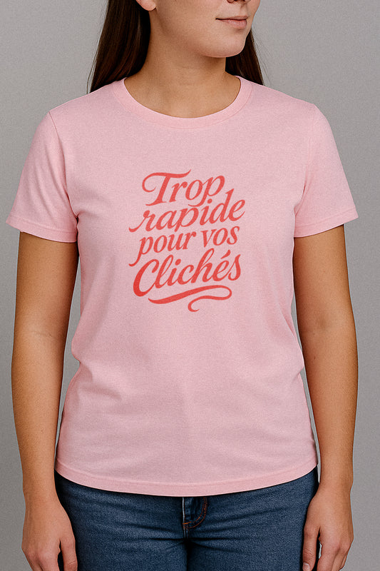 T-shirt Rugby Femme – Trop Rapide pour vos Clichés