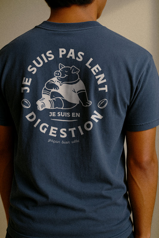 T-shirt Rugby Humour – Je Suis Pas Lent Je Suis en Digestion