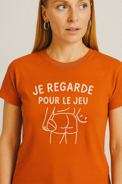 T-shirt Rugby Femme – Je Regarde Pour le Jeu
