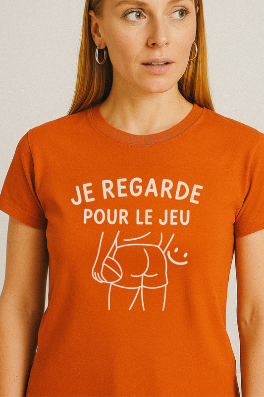 T-shirt Rugby Femme – Je Regarde Pour le Jeu