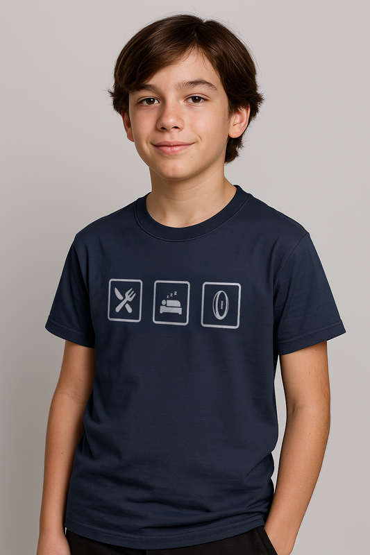 T-shirt Rugby Enfant Lifestyle – Manger, Dormir, Rugby-Garçon bien vêtu