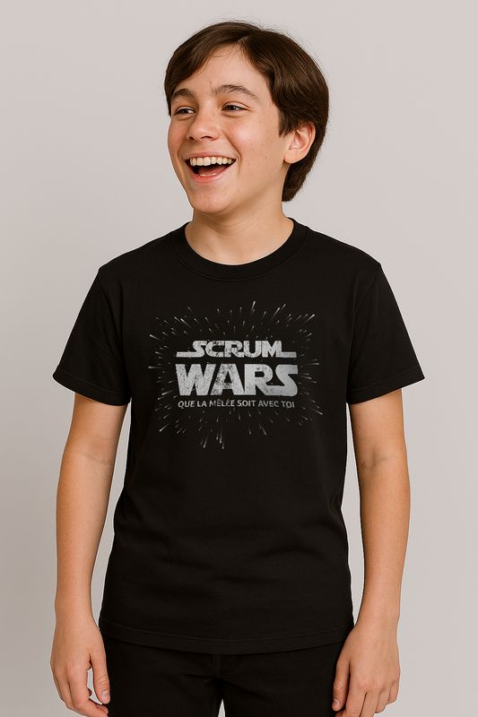 T-shirt Rugby Enfant Pop Culture – Scrum Wars-Garçon bien vêtu