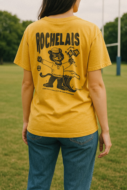 T-shirt Rugby La Rochelle – Stade Rochelais, Fierté Maritime-Garçon bien vêtu