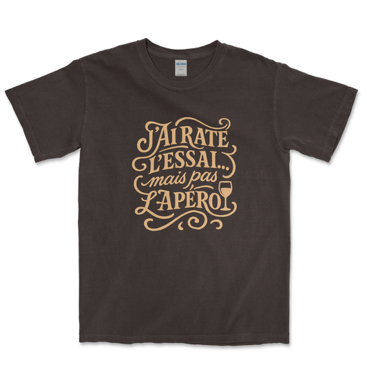 T-shirt Rugby Drôle – J’ai Raté l’Essai mais Pas l’Apéro