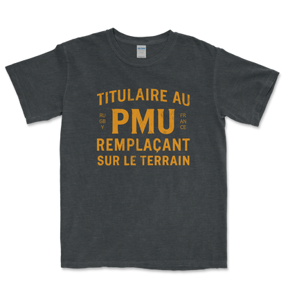 T-shirt Rugby – Titulaire au PMU remplaçant sur le terrain