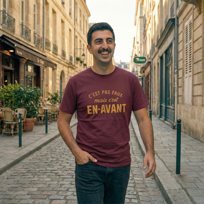 T-shirt Rugby – C’est pas faux mais c’est en-avant