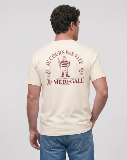 T-shirt Rugby Vintage – Je Cours Pas Vite Mais Je Me Régale