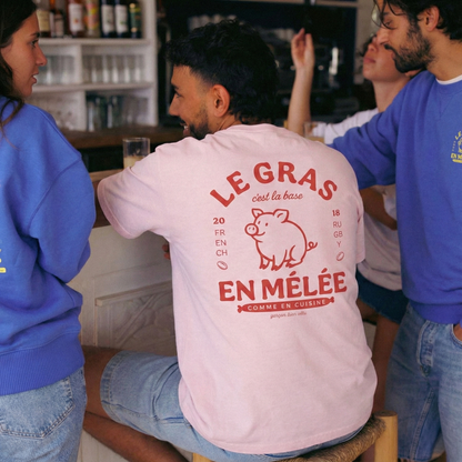 T-Shirt rugby – Le gras c'est la base en mélée