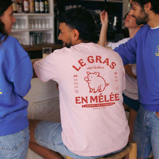 T-Shirt rugby – Le gras c'est la base en mélée