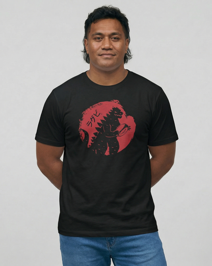 T-shirt Rugby Godzilla - Kaiju Japonais