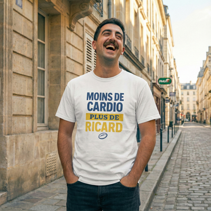 T-shirt Rugby Humour – Moins de Cardio, Plus de Ricard