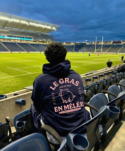 Hoodie rugby – Le gras c'est la base en mélée