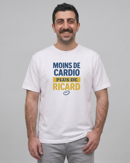 T-shirt Rugby Humour – Moins de Cardio, Plus de Ricard