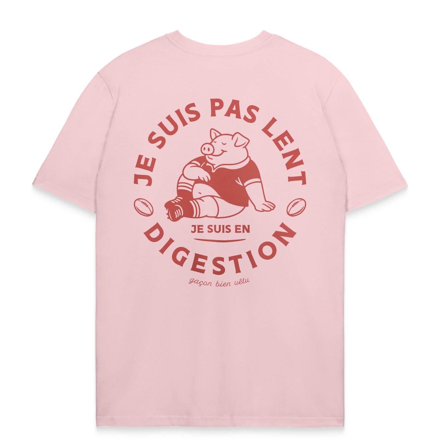 T-shirt Rugby Humour – Je Suis Pas Lent Je Suis en Digestion