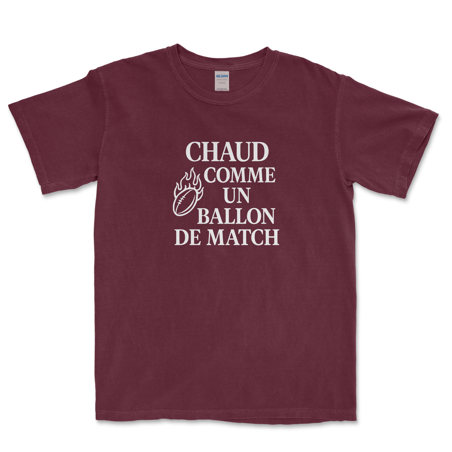 T-shirt Rugby – Chaud Comme un Ballon de Match