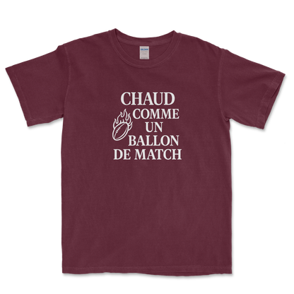 T-shirt Rugby – Chaud Comme un Ballon de Match