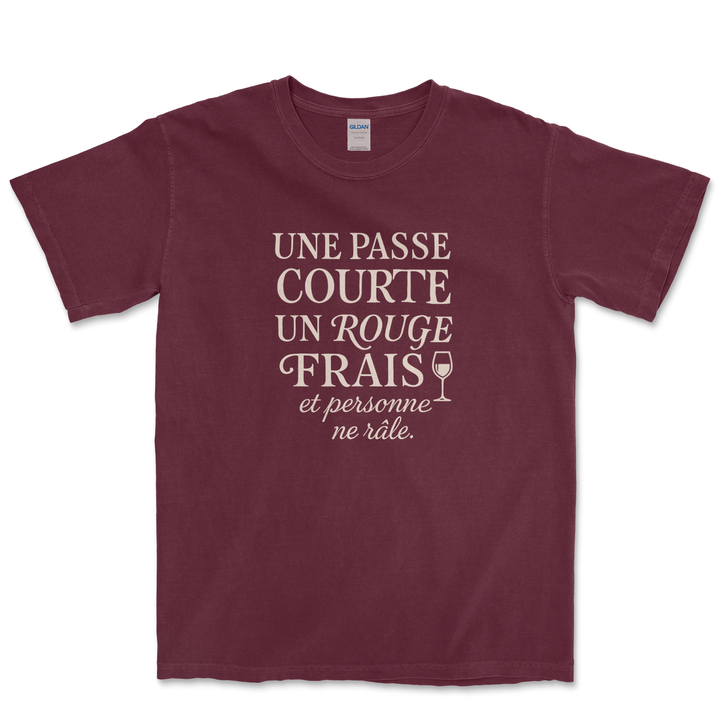 T-shirt Rugby Humour – Passe Courte & Rouge Frais