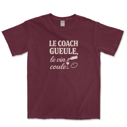 T-shirt Rugby Humour – Le Coach Gueule, le Vin Coule