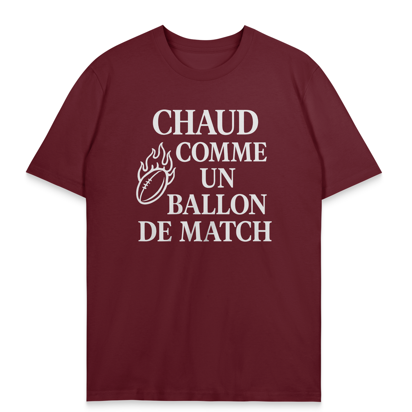 T-shirt Rugby – Chaud Comme un Ballon de Match