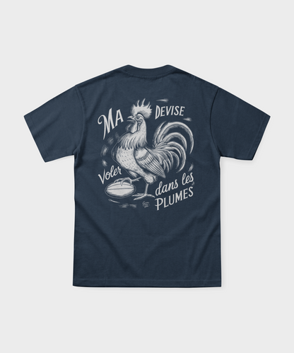 Rugby T-shirt – My Motto: Flying in the Feathers