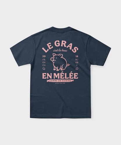 T-Shirt rugby – Le gras c'est la base en mélée