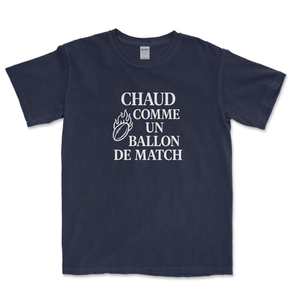 T-shirt Rugby – Chaud Comme un Ballon de Match