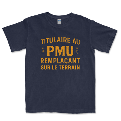 T-shirt Rugby – Titulaire au PMU remplaçant sur le terrain