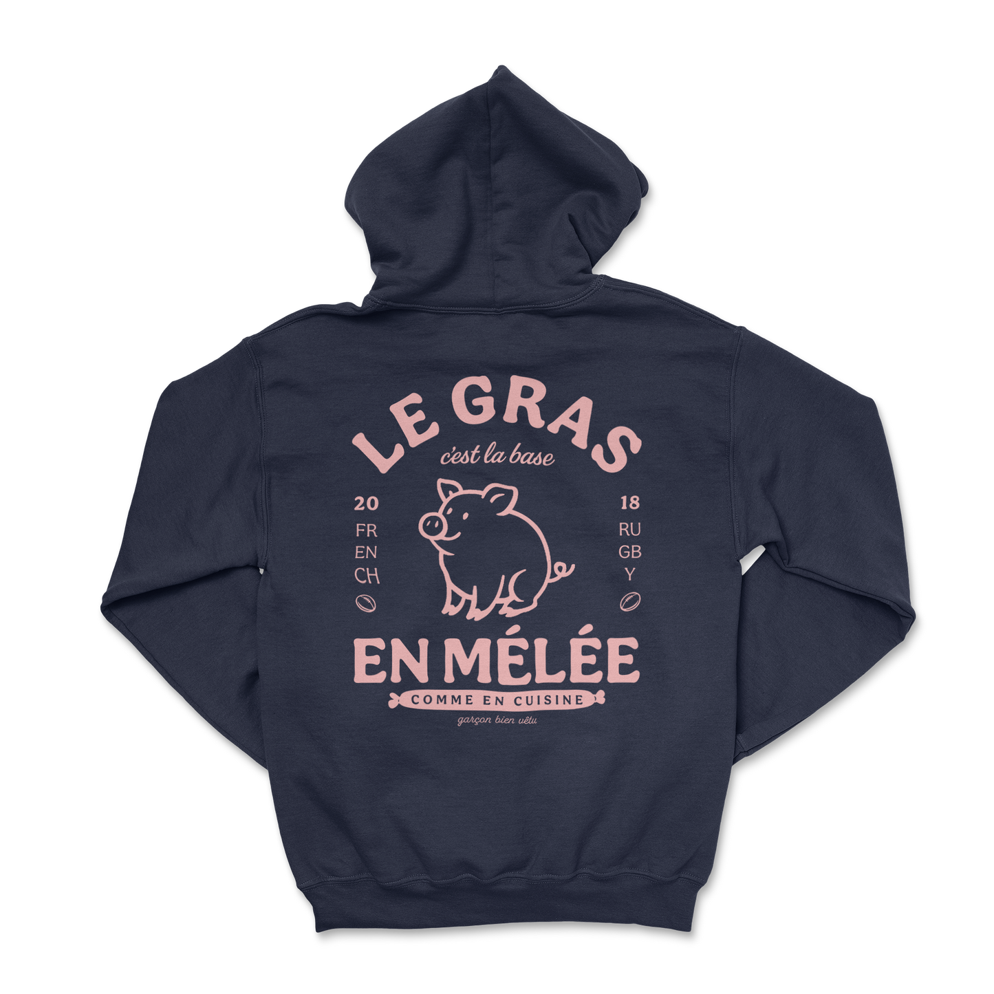 Hoodie rugby – Le gras c'est la base en mélée