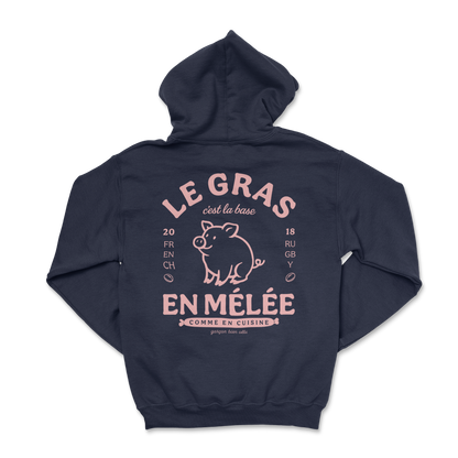 Hoodie rugby – Le gras c'est la base en mélée