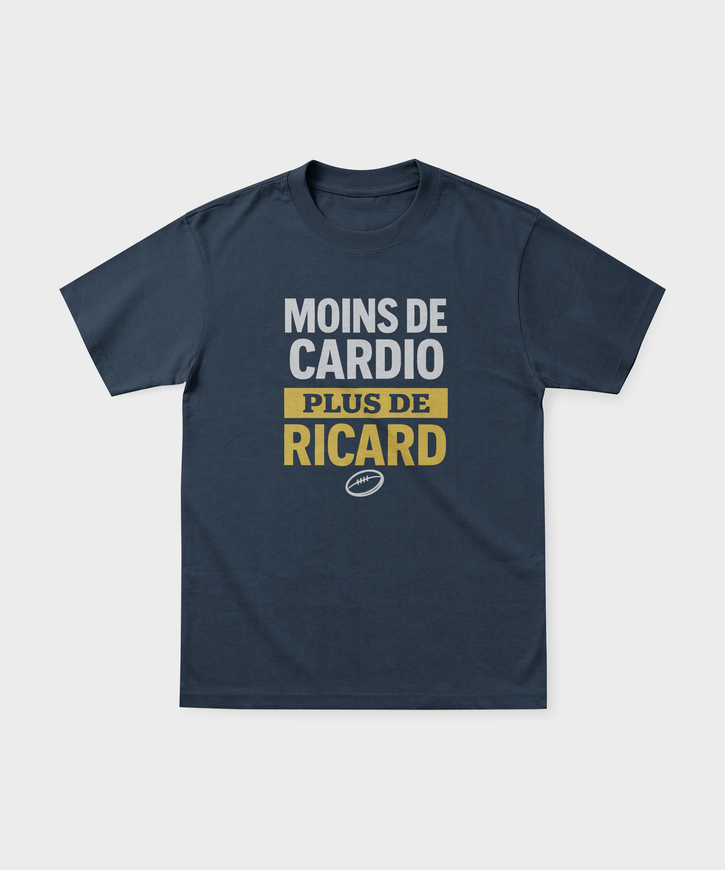 T-shirt Rugby Humour – Moins de Cardio, Plus de Ricard
