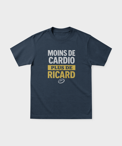 T-shirt Rugby Humour – Moins de Cardio, Plus de Ricard