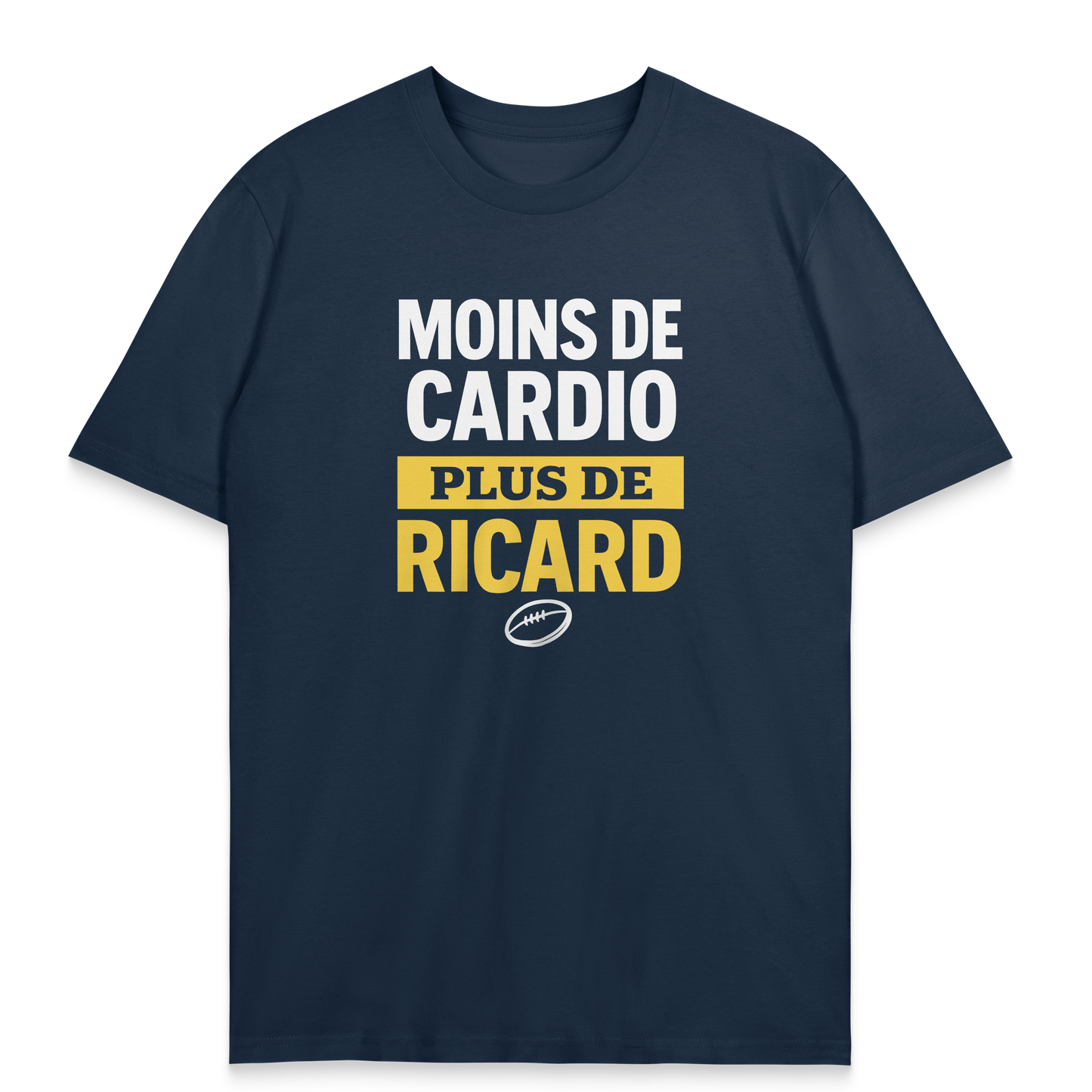 T-shirt Rugby Humour – Moins de Cardio, Plus de Ricard