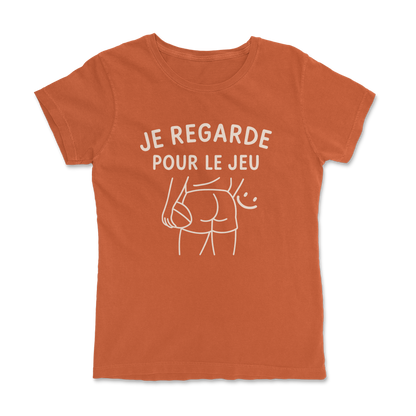 T-shirt Rugby Femme – Je Regarde Pour le Jeu