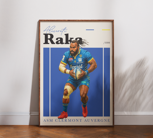 Affiche ASM Clermont – Alivereti Raka-Garçon bien vêtu