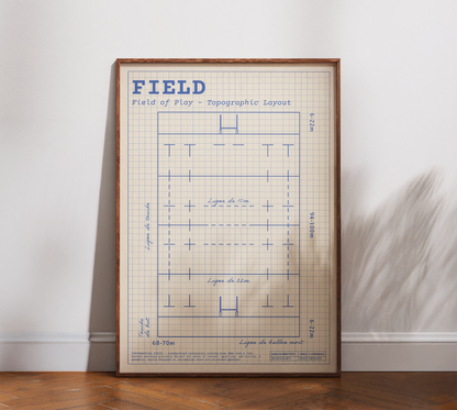 Affiche Rugby – Le Terrain (Le Pré) – La Fiche Technique