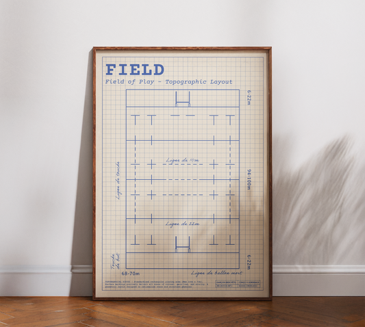Affiche Rugby – Le Terrain (Le Pré) – La Fiche Technique