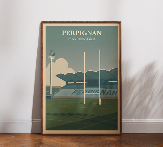 Affiche Rugby Perpignan – Stade Aimé-Giral
