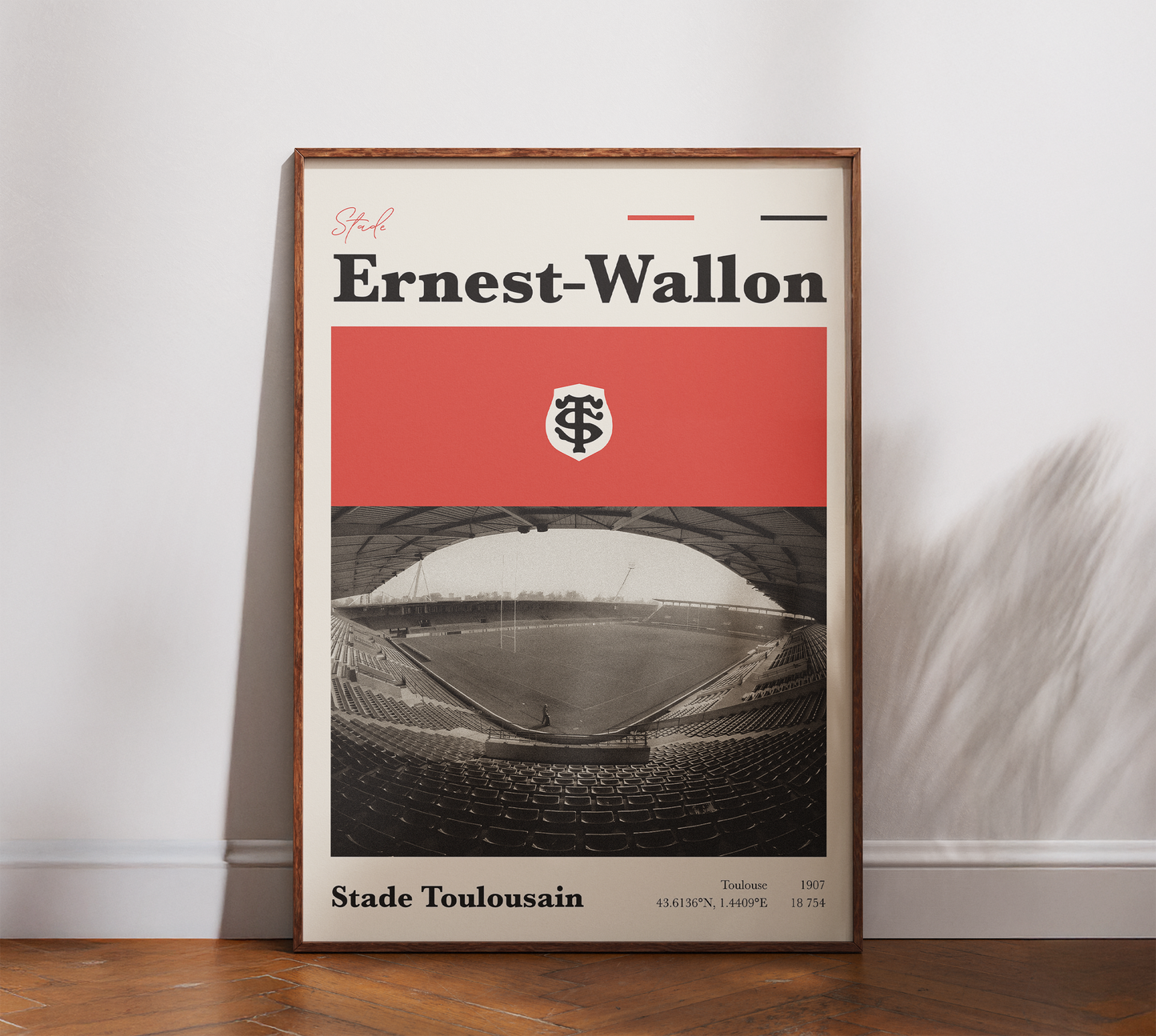 Affiche Stade Toulousain – Stade Ernest-Wallon-Garçon bien vêtu