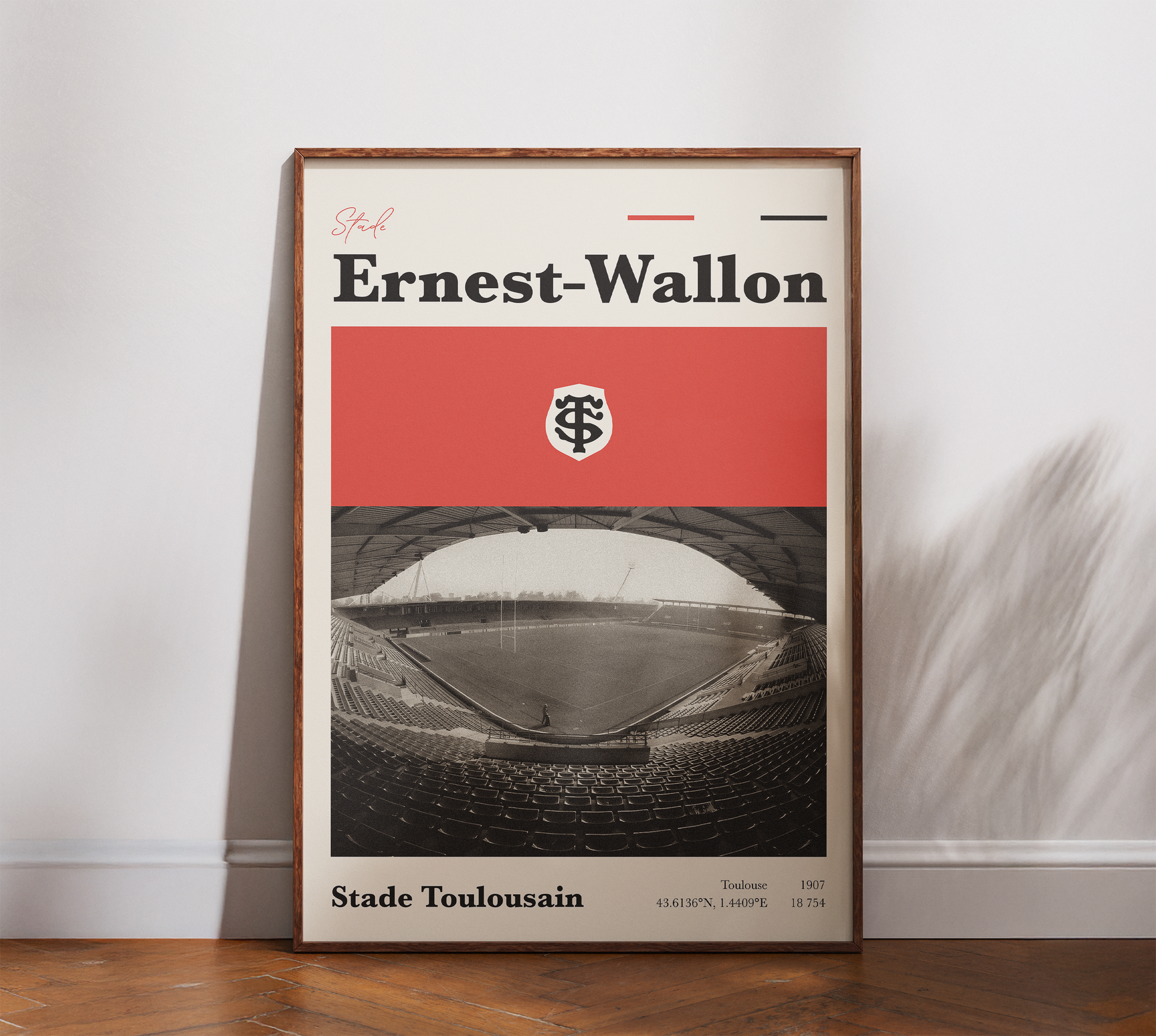 Affiche Stade Toulousain – Stade Ernest-Wallon-Garçon bien vêtu