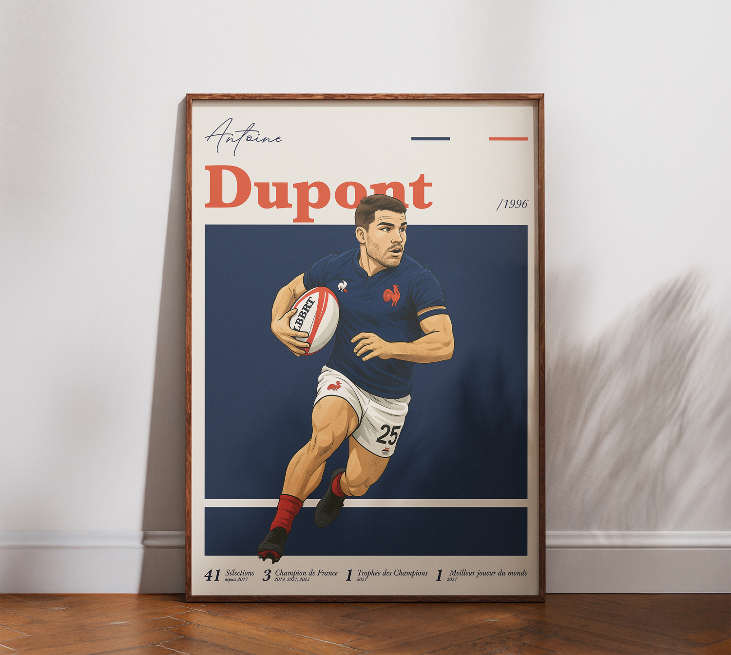 Affiche XV de France – Antoine Dupont-Garçon bien vêtu