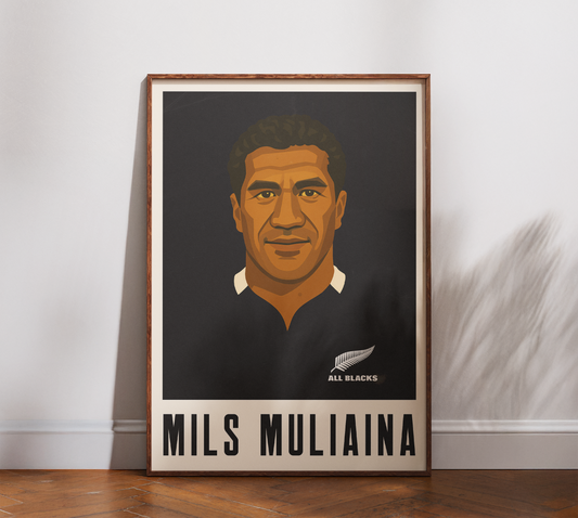 Affiche Rugby – Mils Muliaina – New Zealand