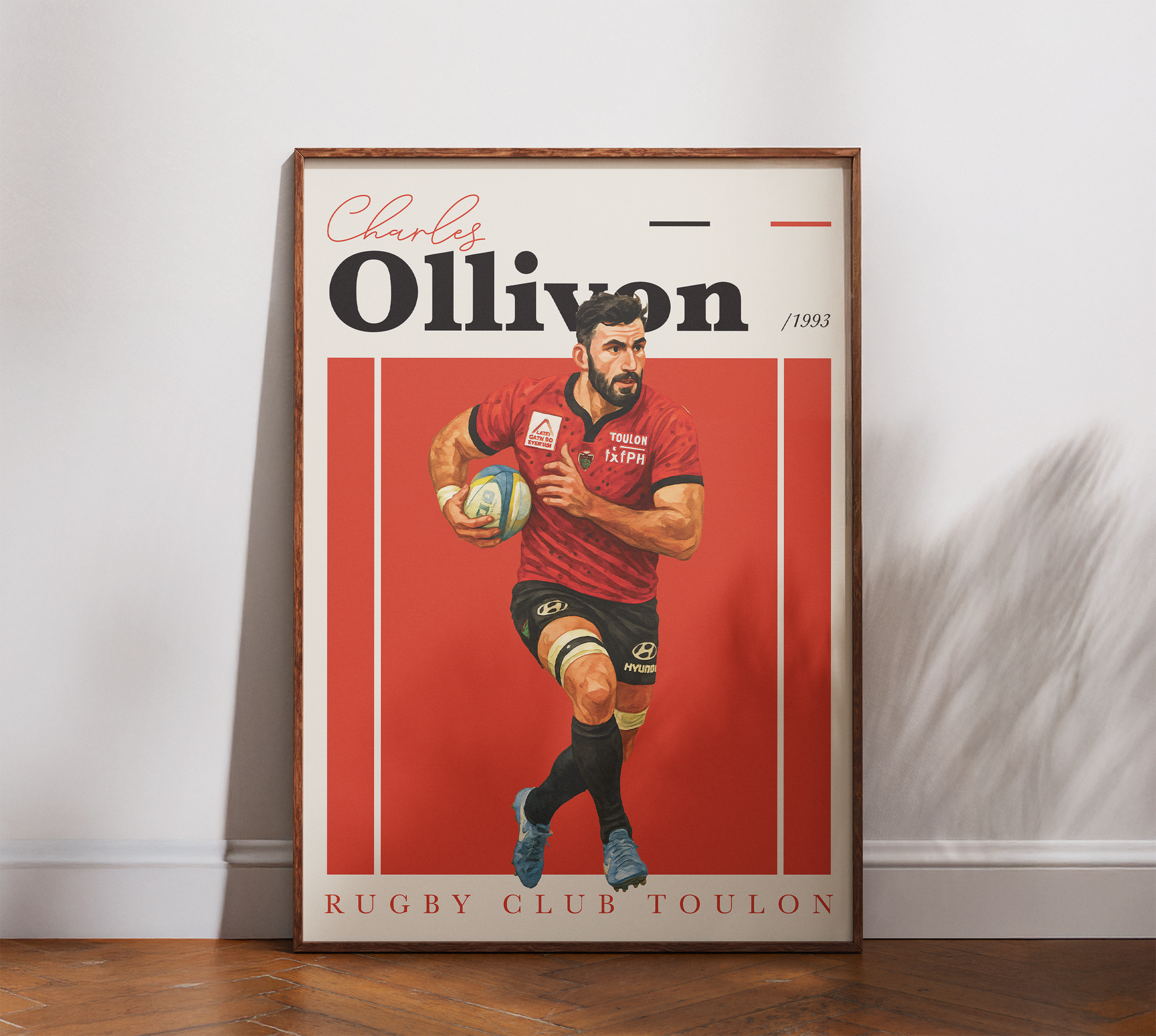 Affiche Rugby Club Toulon – Charles Ollivon-Garçon bien vêtu