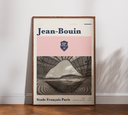 Affiche Stade Français Paris – Stade Jean-Bouin-Garçon bien vêtu