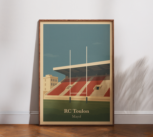 Affiche RC Toulon – Stade Mayol-Garçon bien vêtu