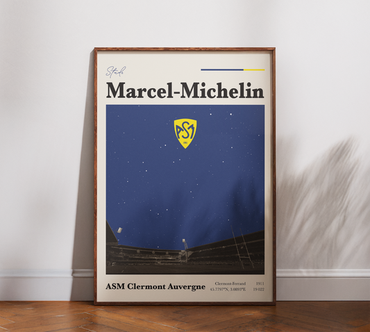 Affiche ASM Clermont Auvergne – Stade Marcel-Michelin-Garçon bien vêtu